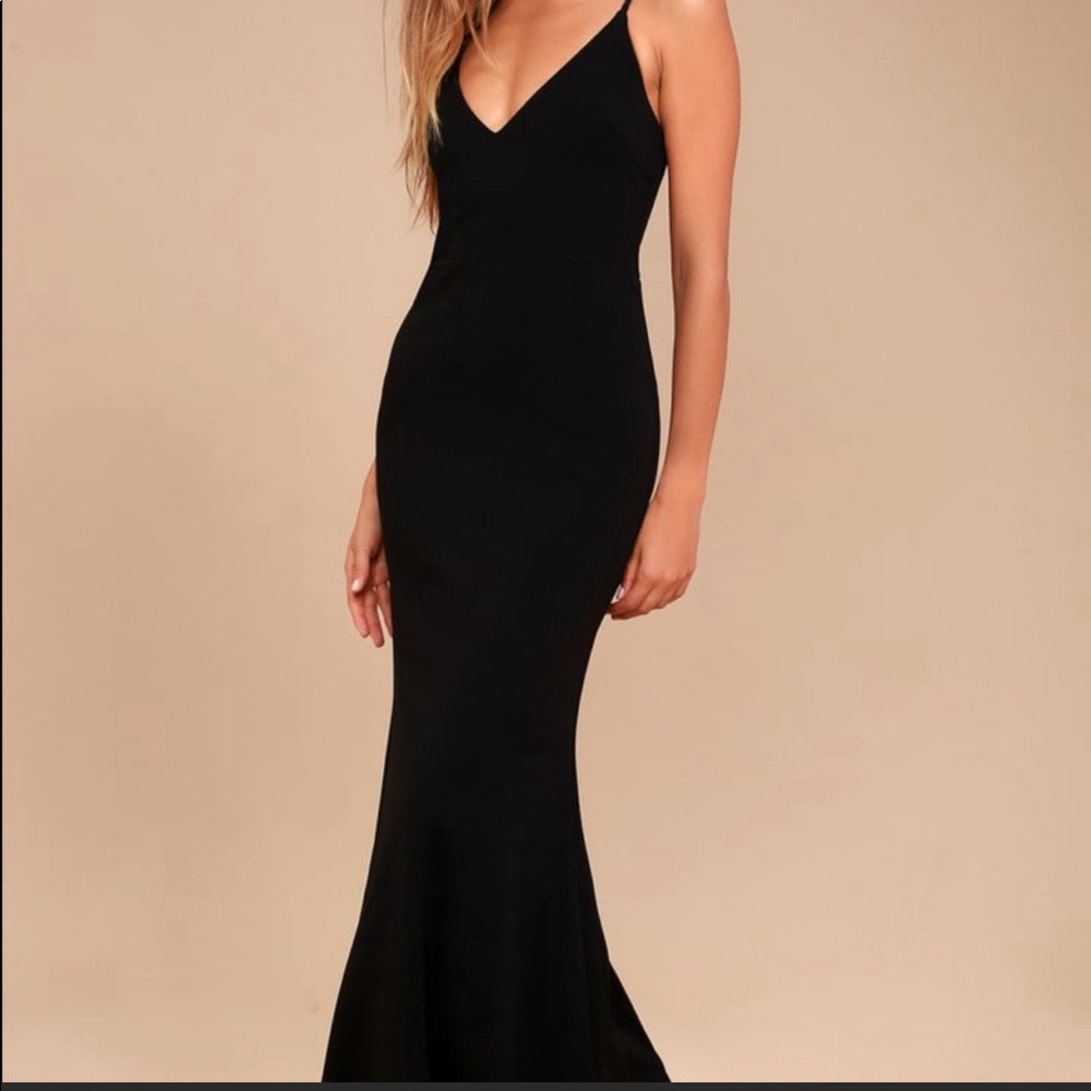 Lulu’s Black Long Gown Dress